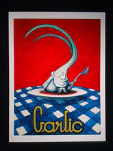 garlic art "garlic man" print poster 9X12