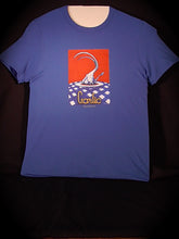 Men's garlic man art t-shirt tee royal blue