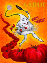garlic art "get saucy" print poster