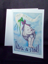 garlic Raise a Stink 5X7 greeting card with envelope