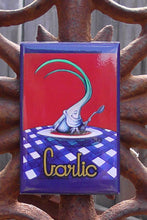 garlic art garlic man kitchen magnet 1.75X2.75 inch